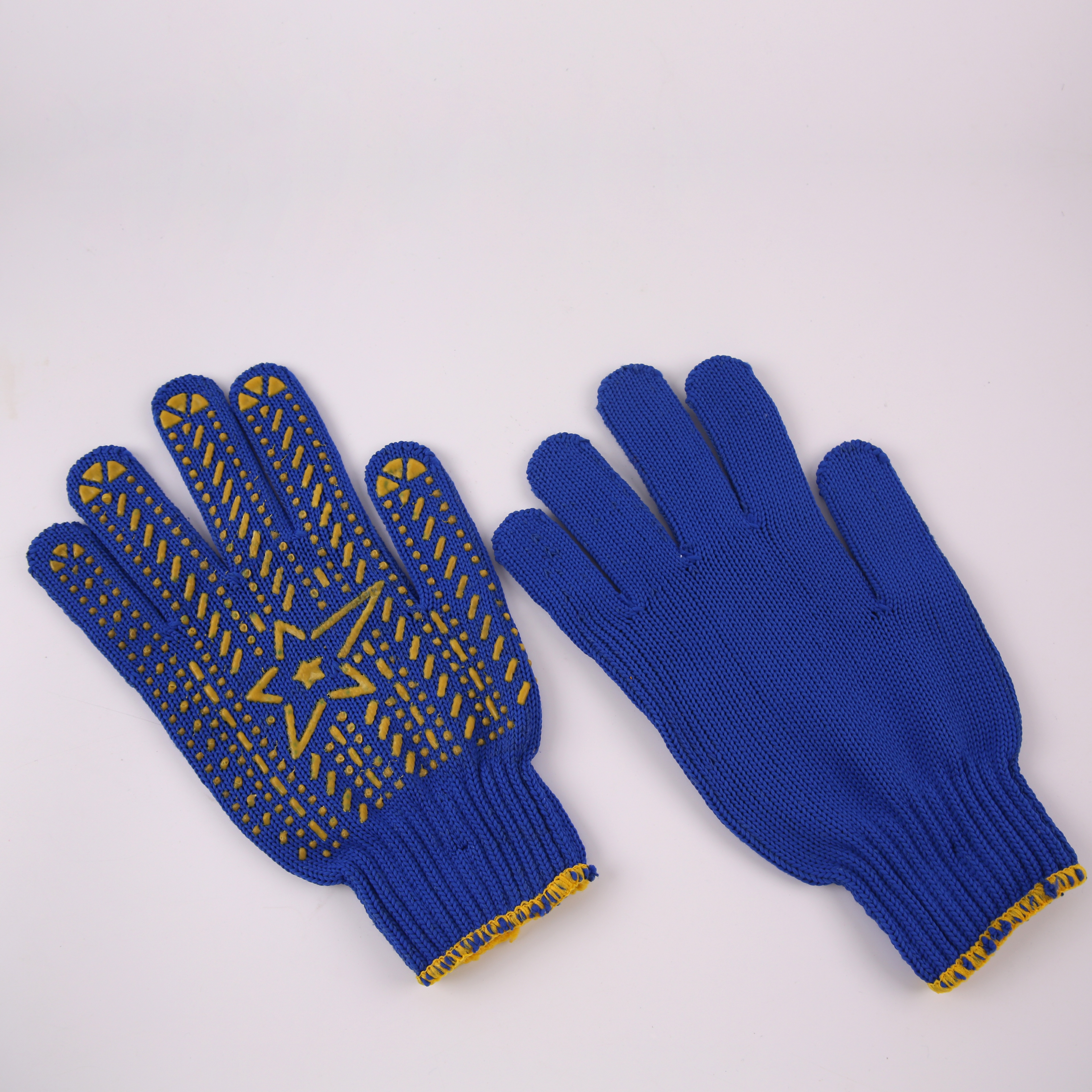 Factory wholesale nylon dispensing gloves cotton yarn protective work gloves pvc plastic dispensing gloves protective gloves protective gloves thumbnail