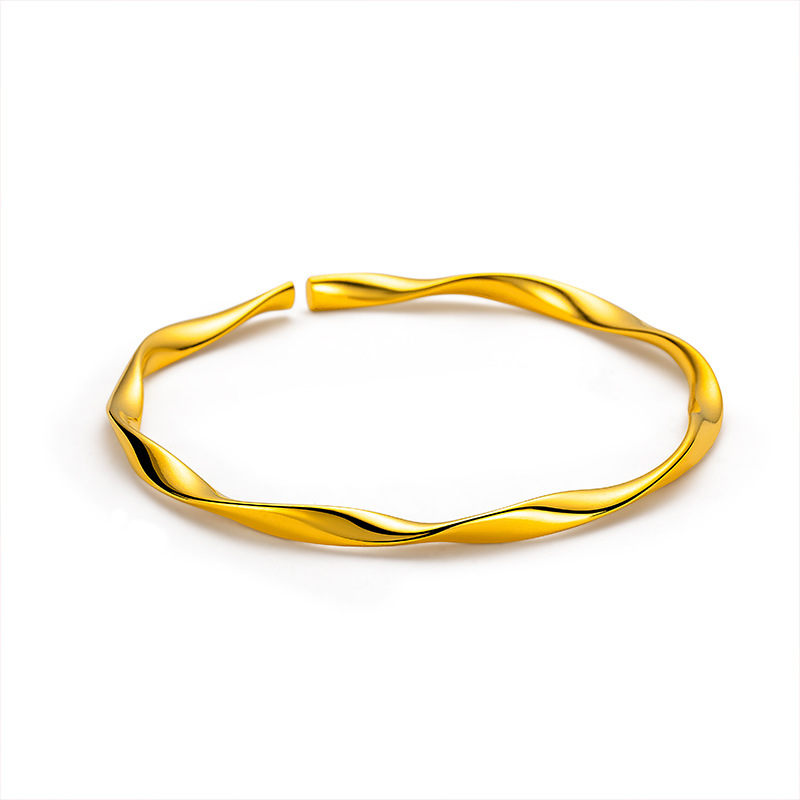 Zhou Home With Mobius Ring Love Eternal Bracelet More Nansha Gold Opening Fashion Simple Wave Bracelet Novelty Jewelry Item Picture