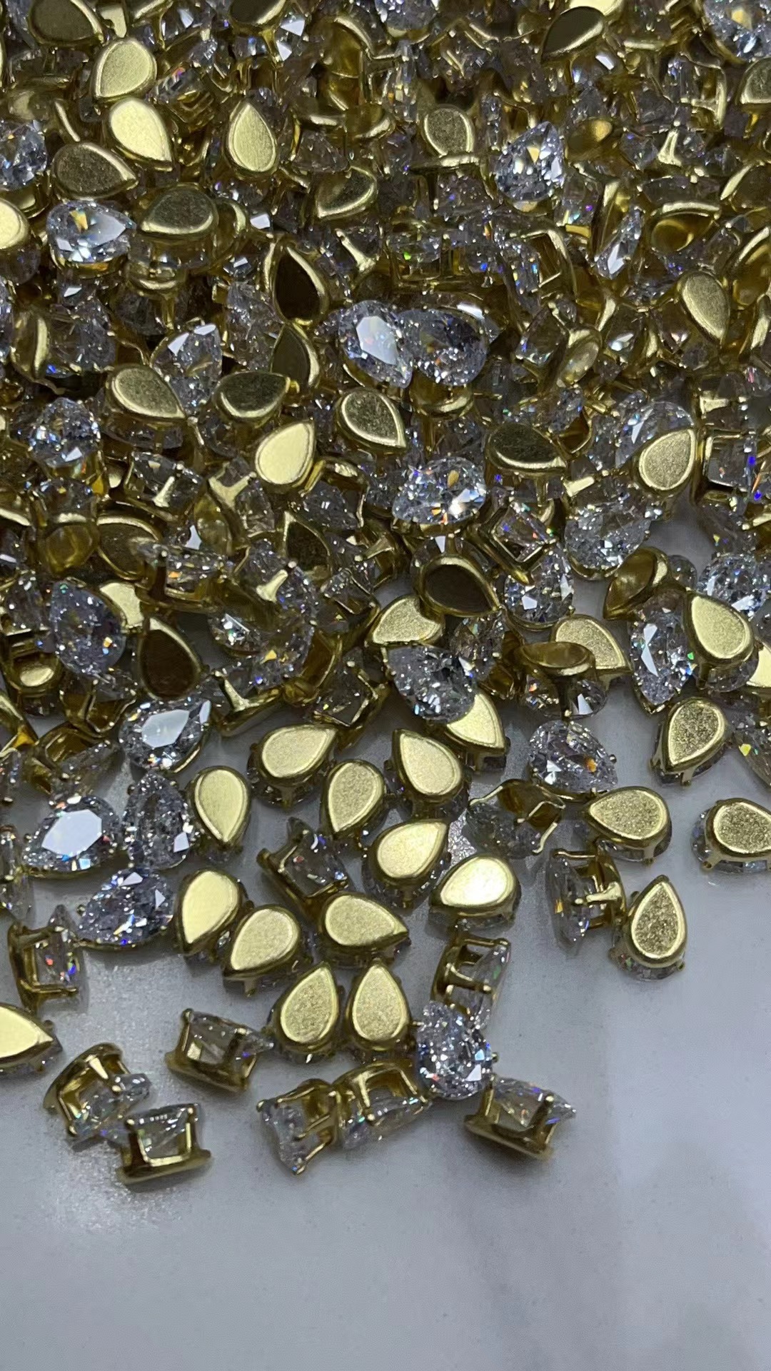 5*7 Water Drops + Real Zirconium Copper Factory Direct Sales Network Red Diy Accessories Application Scenario