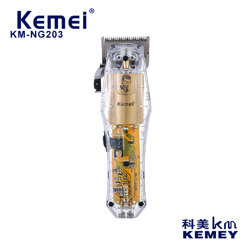 Cross-border manufacturers directly supply hair clippers Kemei KM-NG203 full transparent hair clippers salon hair clippers thumbnail