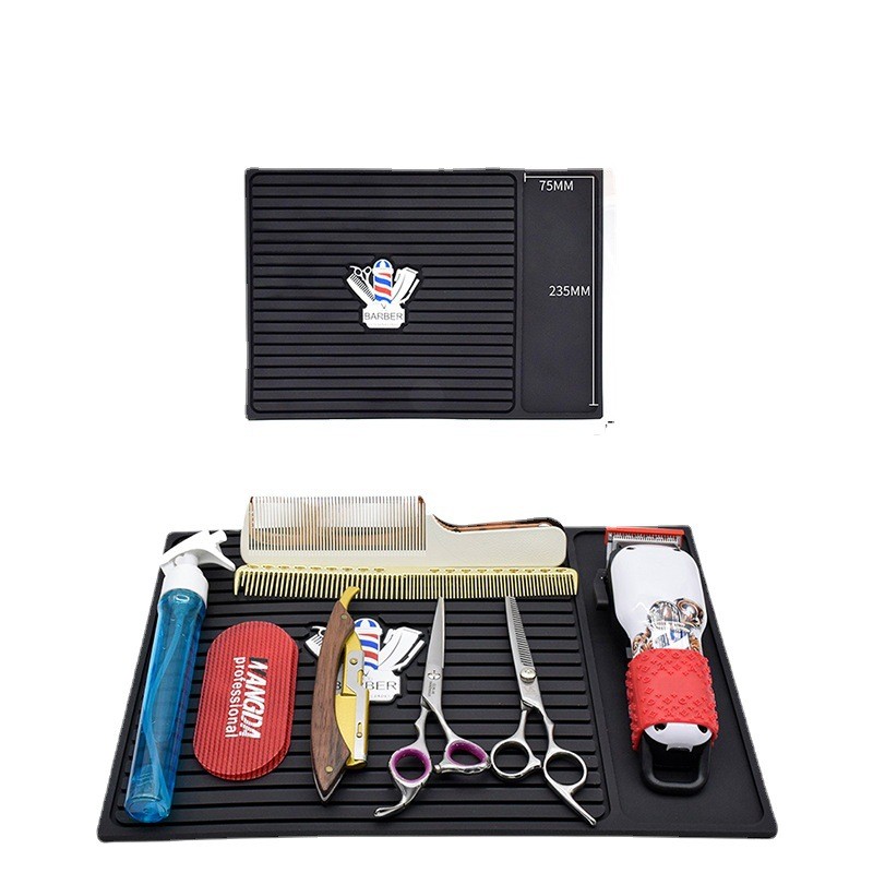 Barber vintage mat hairdressing tools put mat mat haircut tools