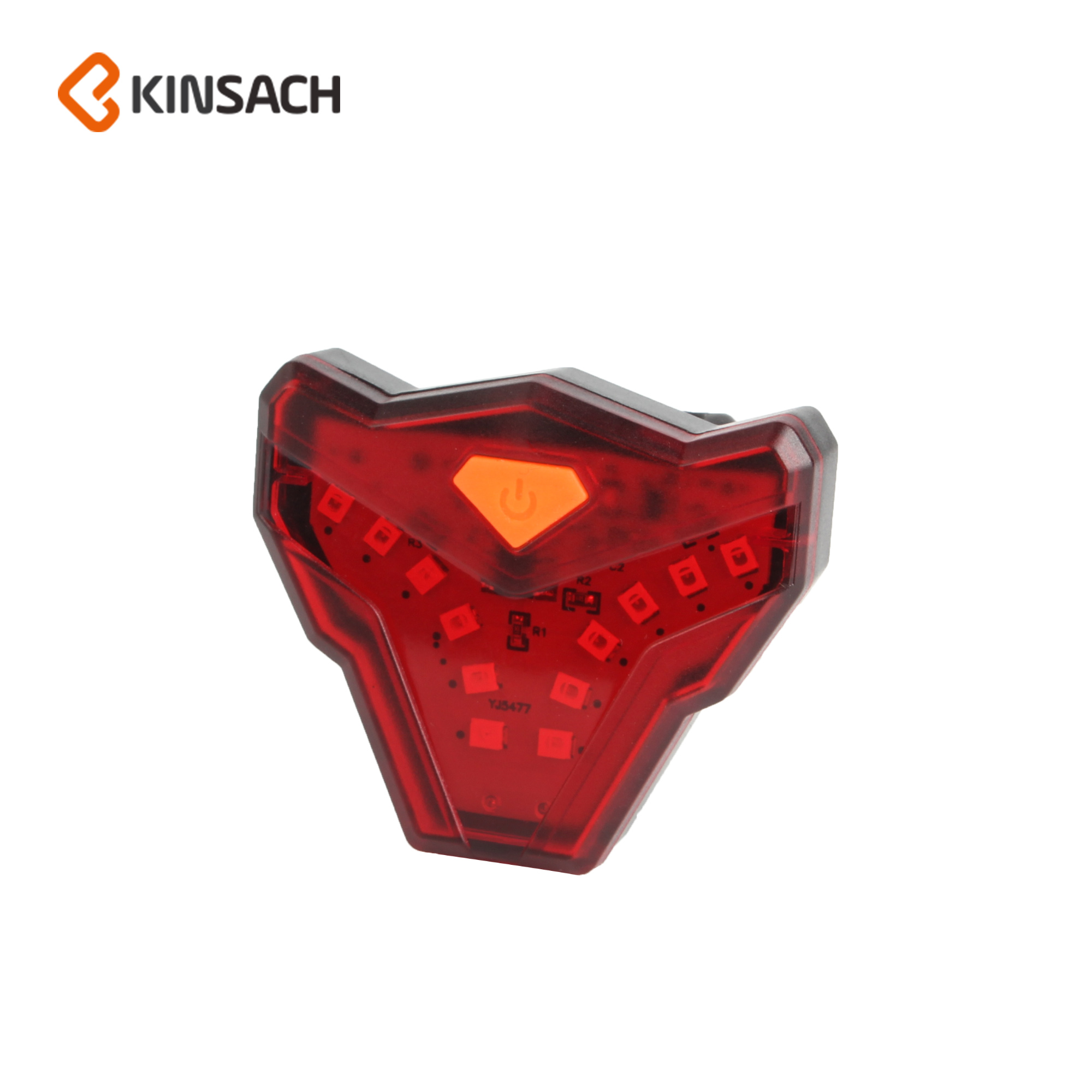 Bike lights 5LED tandem flashing color taillights Outdoor night high brightness long strip warning light riding 12* red LED