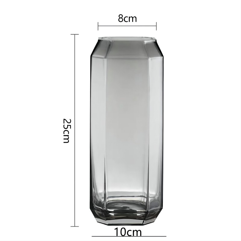Kikumin Craft American Style High Transparent Glass Vase Hotel Villa Decorative Arts And Crafts Ornaments Rich Bamboo Flowers Flower Arrangement Square Flower Device Application Scenario