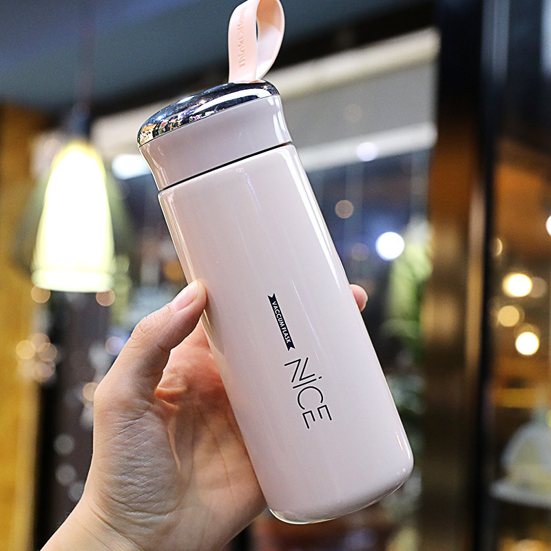 Double glass water bottle