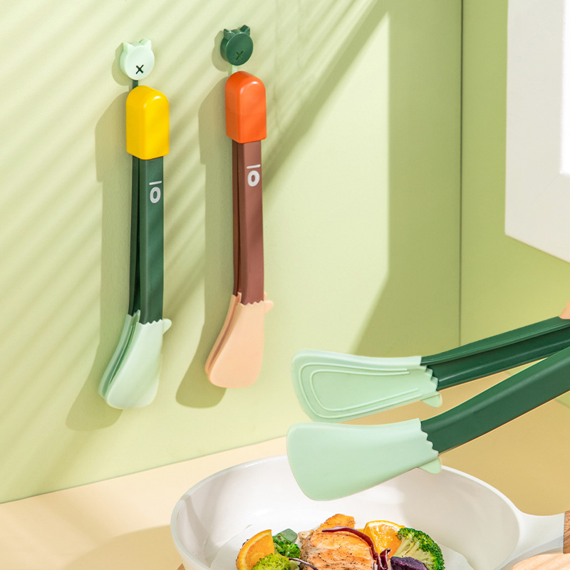 Kitchen food-grade silicone barbecue tongs