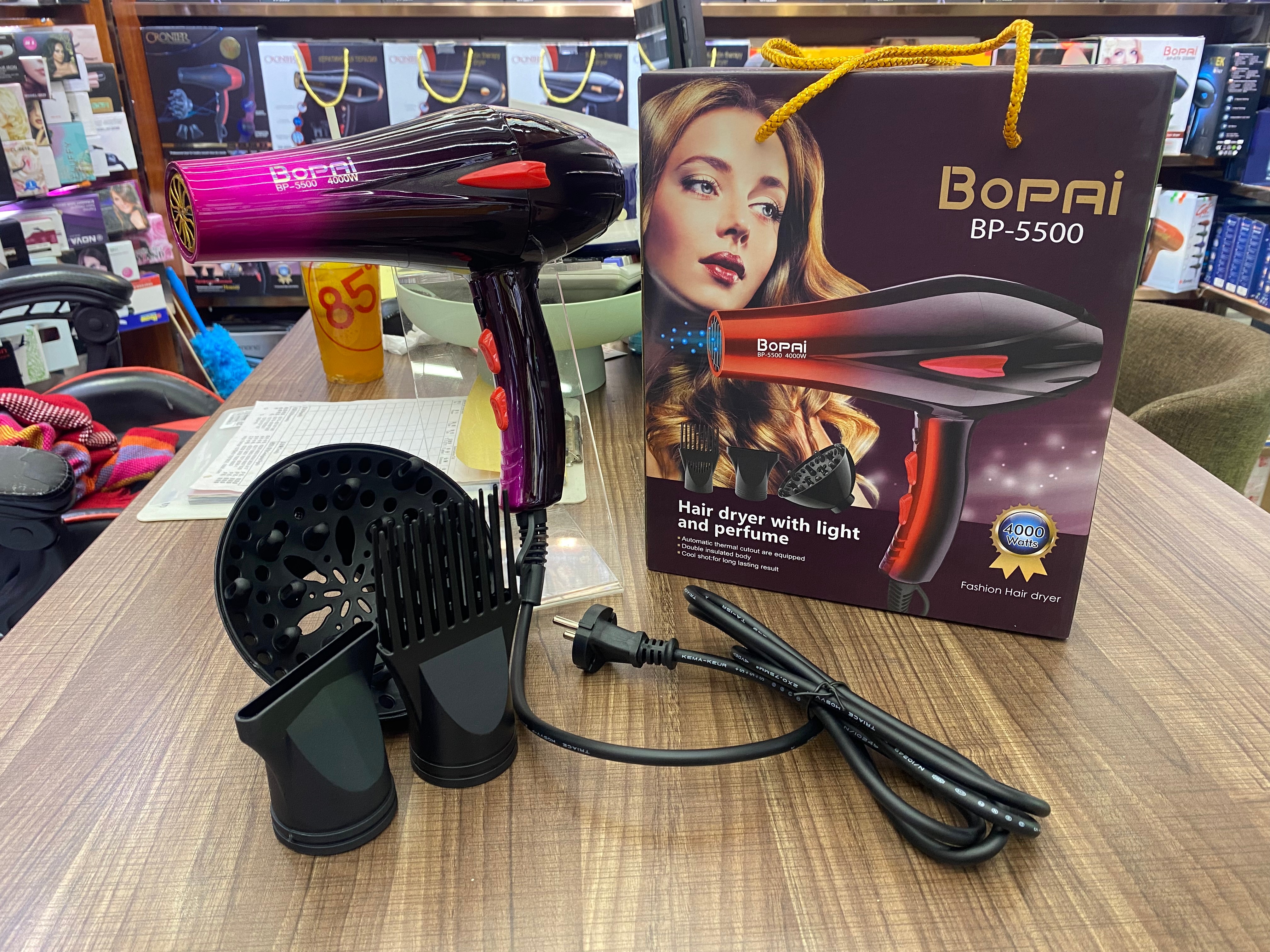 BP-5500吹风机大功率红色玫红居家理发店厂家直销详情3