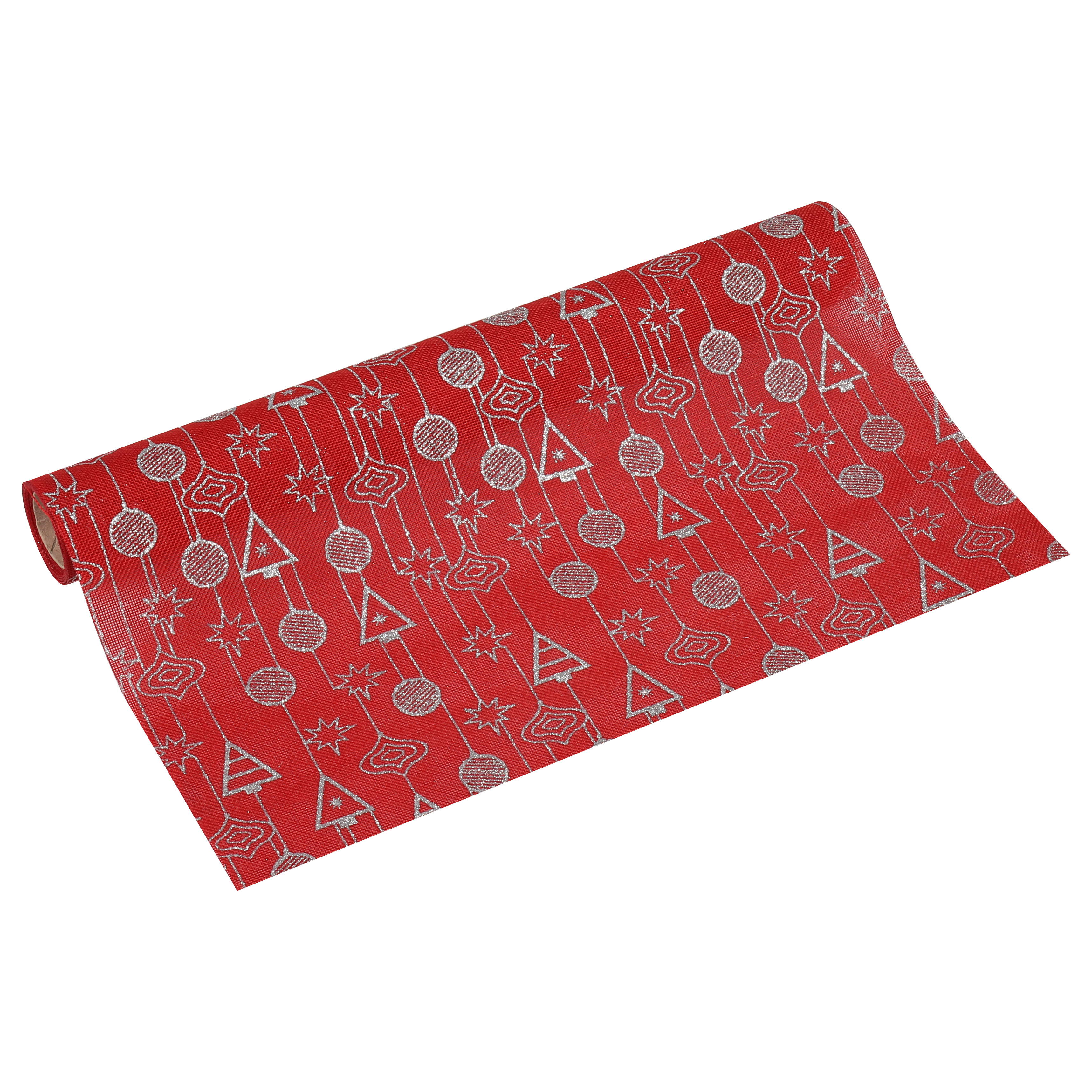 Chuso Craft 0842 Flower Wrapping Paper Christmas Supplies Christmas Tree Decoration Gift Packaging Red Imitation Hemp Christmas Tree Decoration Rib Webbing Spot Wholesale Hot Gold Red Green Floating Ribbon 2 Specification drawing