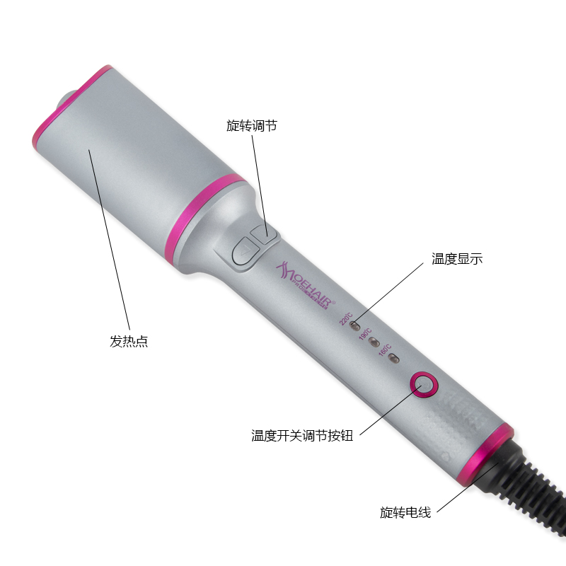 出口外贸蓬松夹板旋转卷发棒蛋卷棒套装便携波浪烫发器自动卷发器详情1