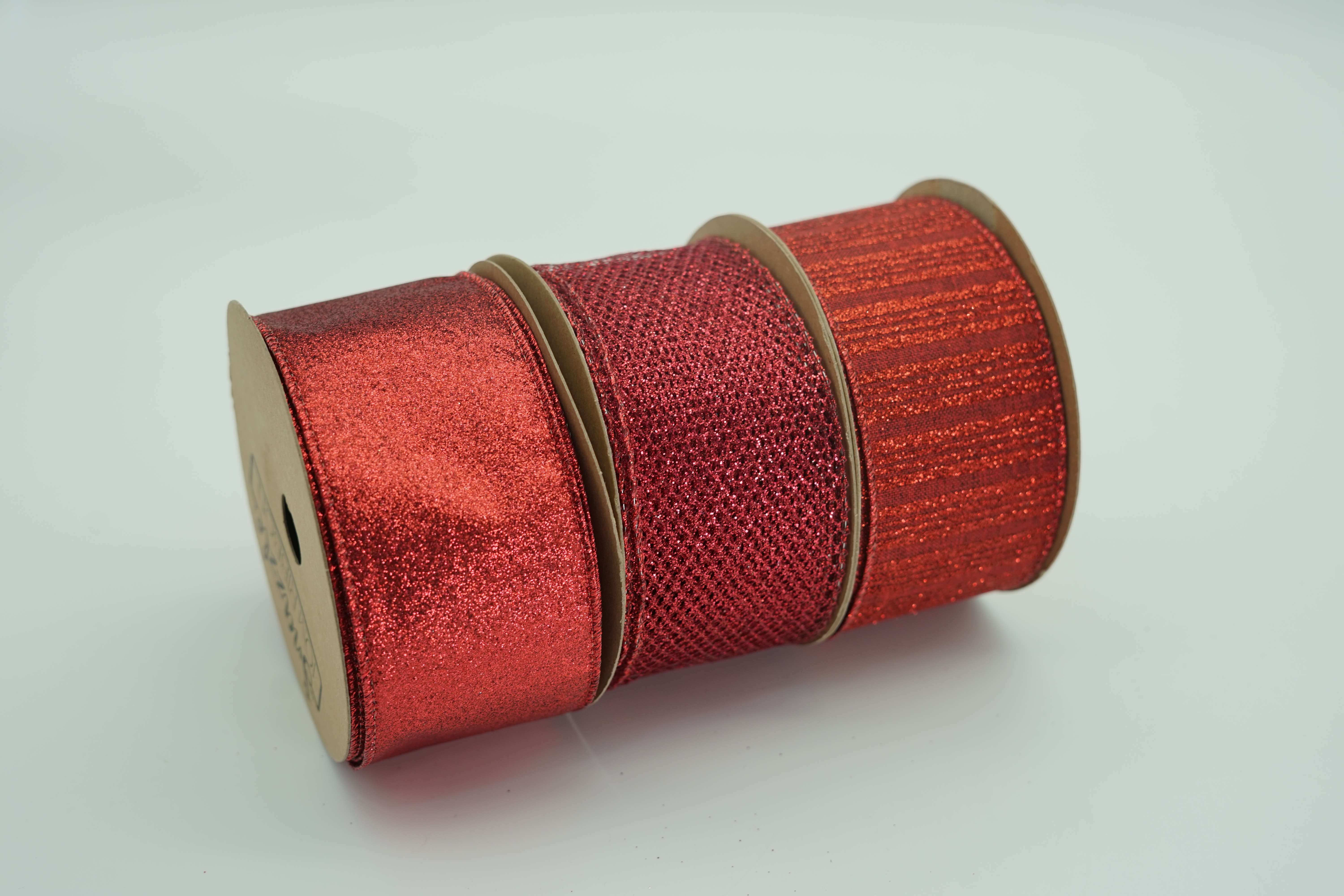 Chuso Craft 0842 Flower Wrapping Paper Christmas Supplies Christmas Tree Decoration Gift Packaging Red Ribbon Spot Wholesale Hot Gold Red Green Floating Ribbon 2