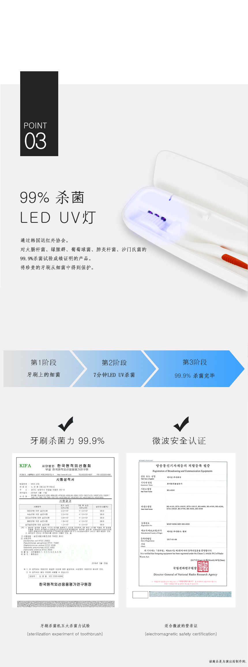 现货智能牙刷消毒器紫外线菌烘干便携UVC智能旅行收纳牙刷盒详情6