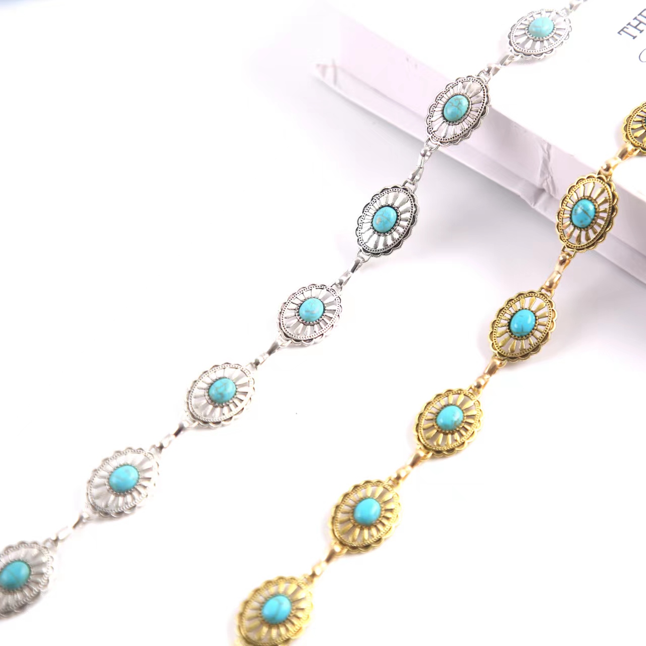 Salary belt waist chain with jeans ladies oval waist trim thumbnail