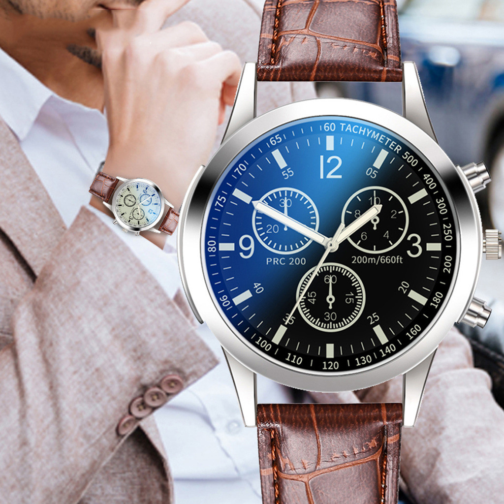 Watch manufacturers wholesale simple fashion men's watch new three-eye watch glow-in-the-dark non-mechanical watch wholesale