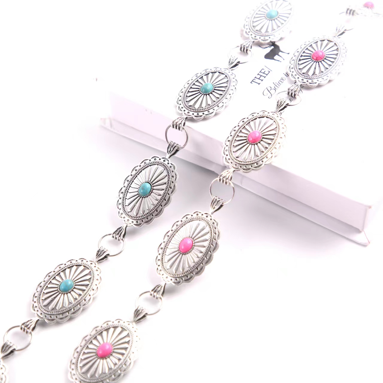 Salary belt waist chain with jeans ladies oval waist trim thumbnail