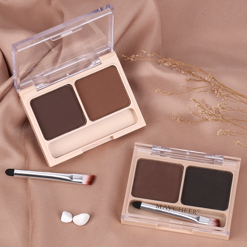Mei Sier Waterproof Two-Color Eyebrow Powder Natural Lasting Not Easy To Take Off Makeup One-Eyebrow Lazy Students Beginners Must Specification drawing