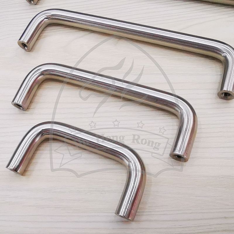 Drawer handle 304 stainless steel solid wardrobe door cabinet handle U shaped double bend handle stainless steel door handle full figure