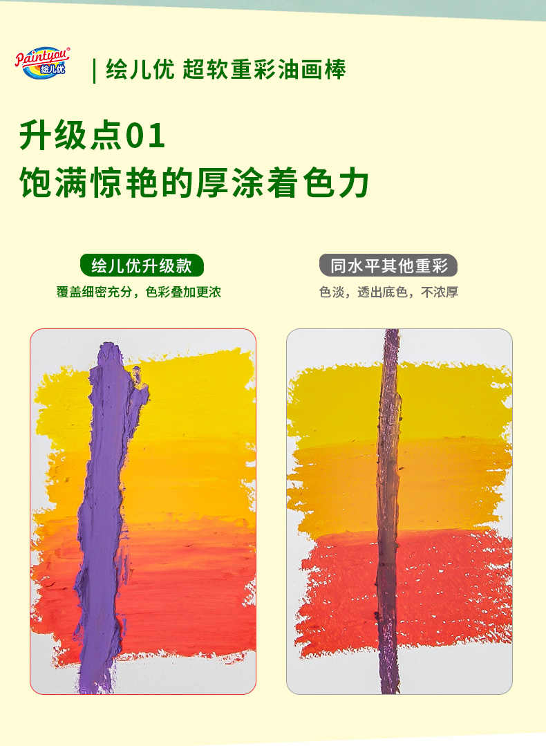 绘儿优710-36色重彩油画棒莫兰迪色系培训机构儿童美术绘画涂鸦颜色笔源头厂家直销可来样定制代发详情2
