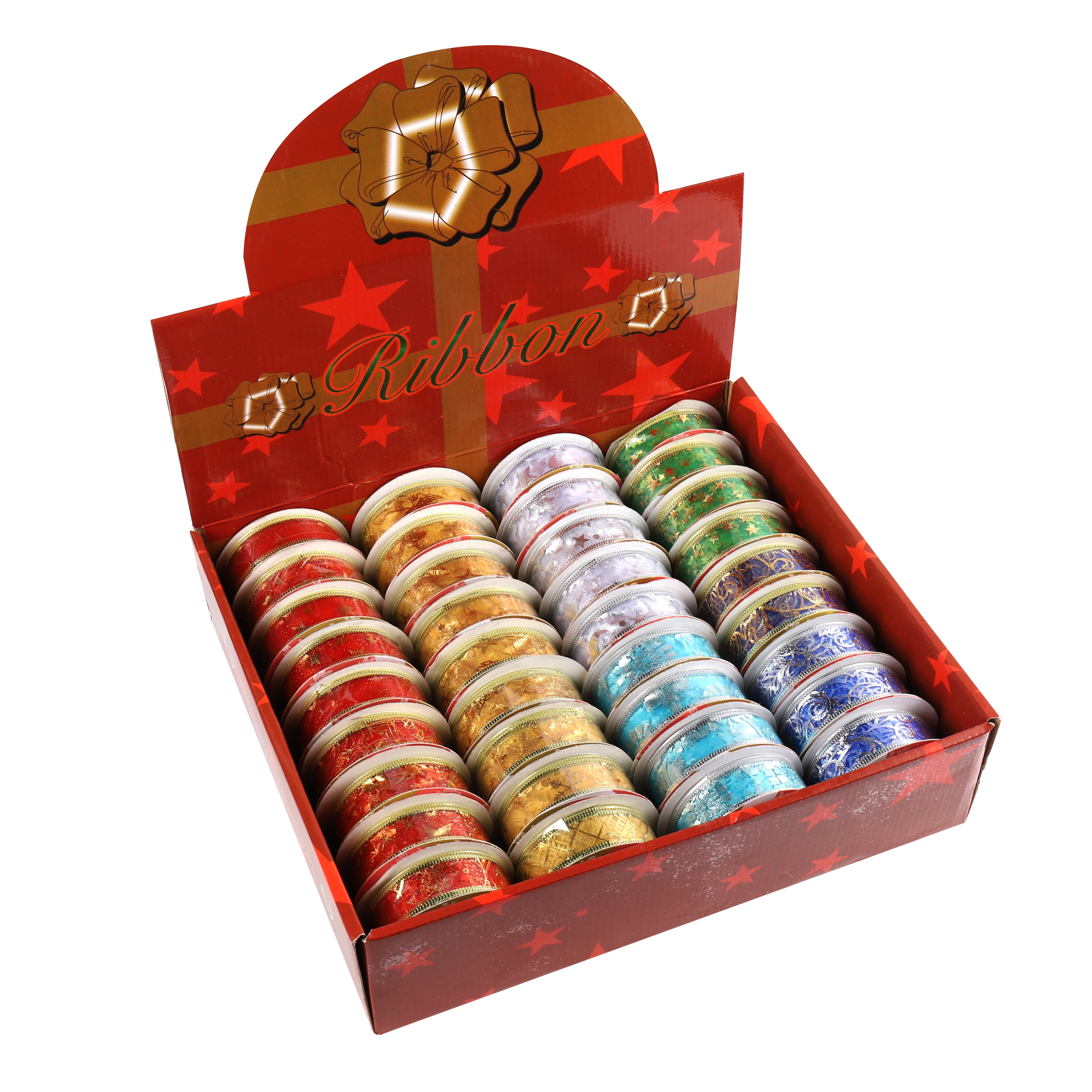 Chuso Craft 0842 Flower Wrapping Paper Christmas Supplies Christmas Tree Decoration Gift Packaging Changeable Double Gauze Christmas Tree Installation Gold Red Green Floating Ribbon 2