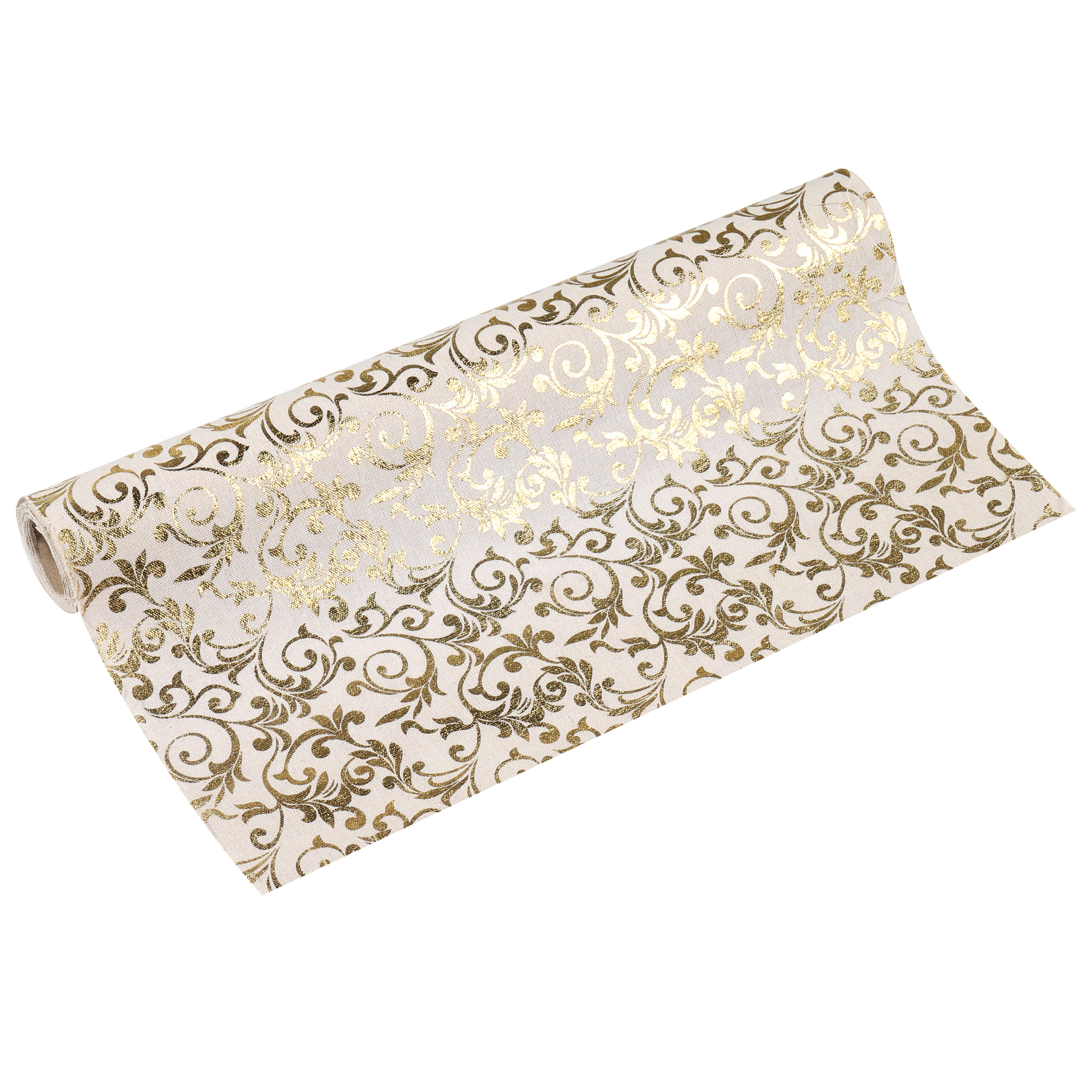 Chuso Craft 0842 Flower Wrapping Paper Christmas Supplies Christmas Tree Decoration Gift Packaging Cotton And Linen Hot Gold Red Green Floating Ribbon 2 Specification drawing