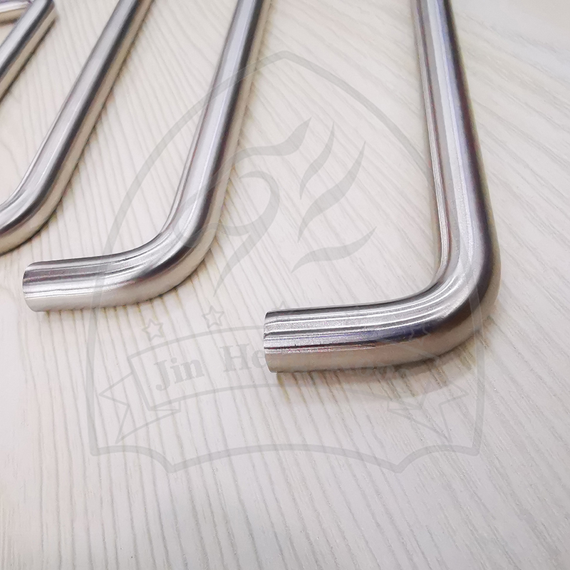 Drawer handle 304 stainless steel solid wardrobe door cabinet handle U shaped double bend handle stainless steel door handle details Picture