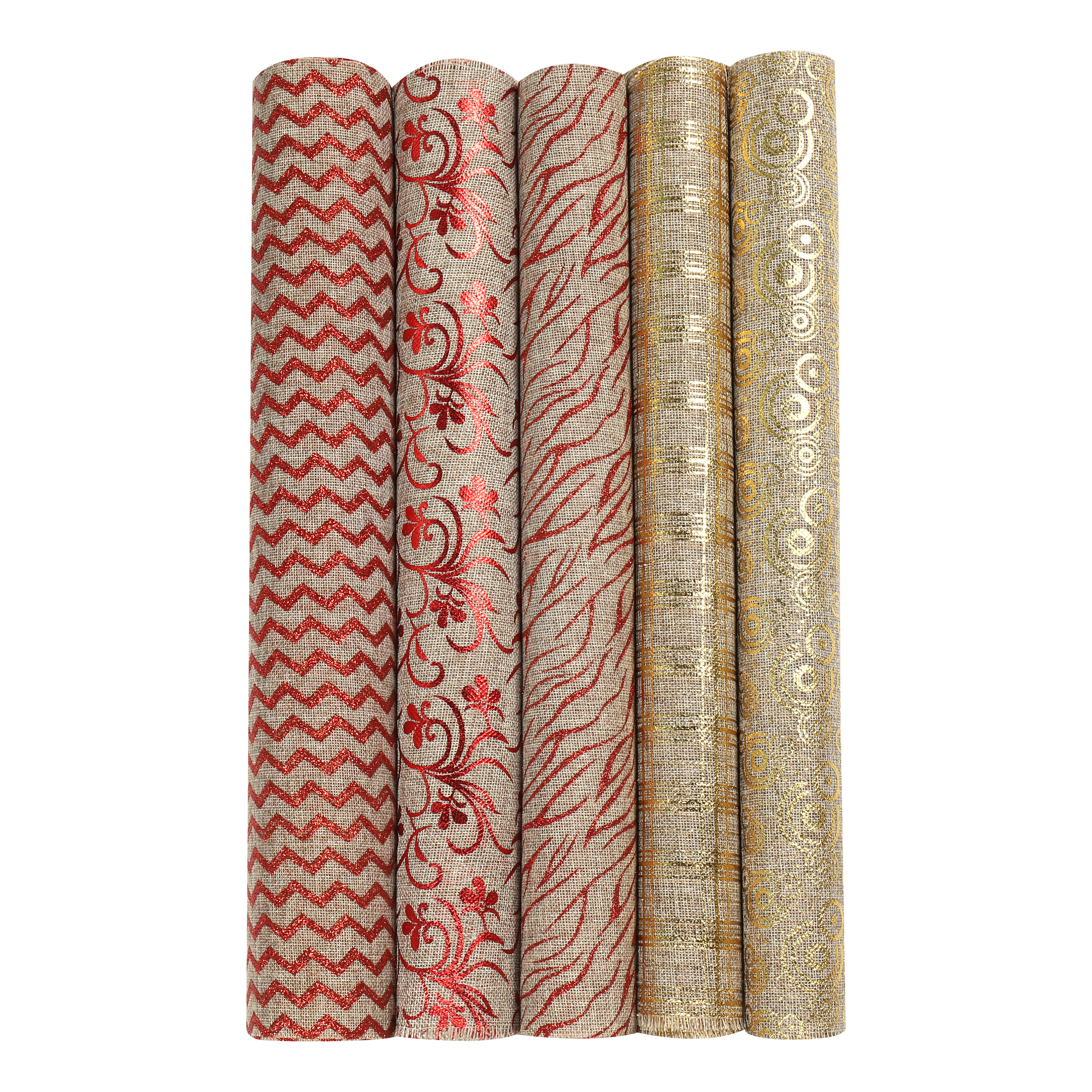 Chuso Craft 0842 Flower Wrapping Paper Christmas Supplies Christmas Tree Decoration Gift Packaging Imitation Hemp Decorative Rib Webbing Spot Wholesale Hot Gold Red Green Floating Ribbon 2