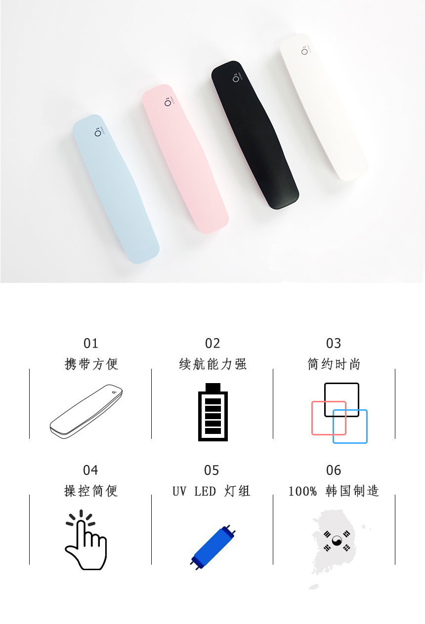 现货智能牙刷消毒器紫外线菌烘干便携UVC智能旅行收纳牙刷盒详情1