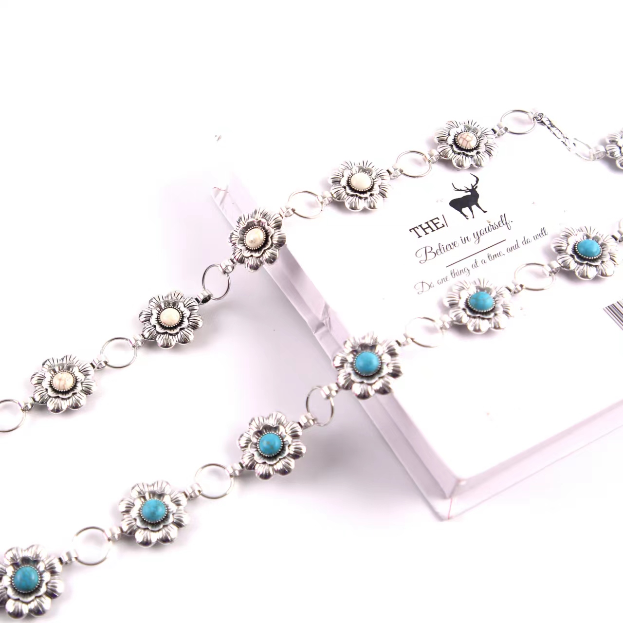 Salary belt and waist chain with jeans ladies floral waist accessory thumbnail