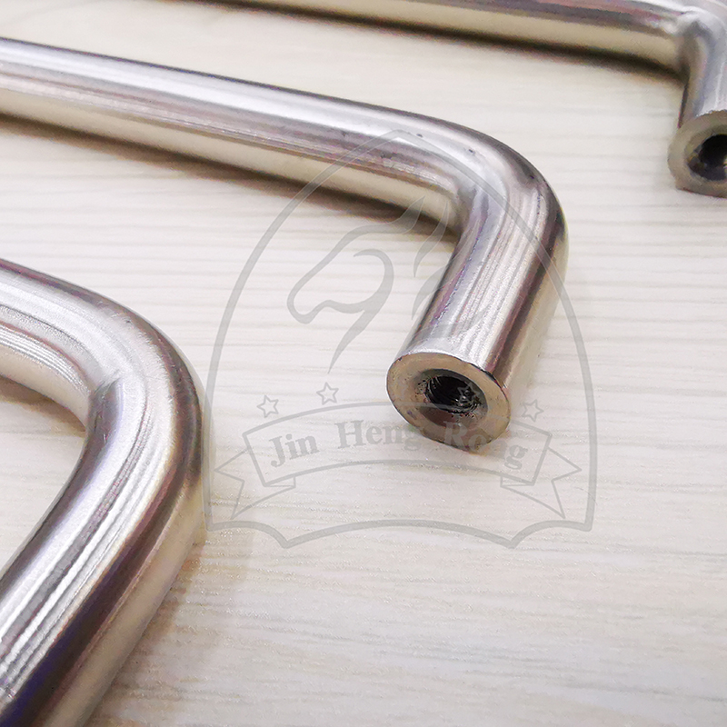 Drawer handle 304 stainless steel solid wardrobe door cabinet handle U shaped double bend handle stainless steel door handle Specification drawing