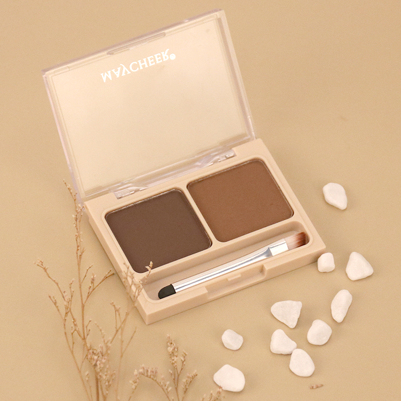 Mei Sier Waterproof Two-Color Eyebrow Powder Natural Lasting Not Easy To Take Off Makeup One-Eyebrow Lazy Students Beginners Must Application Scenario