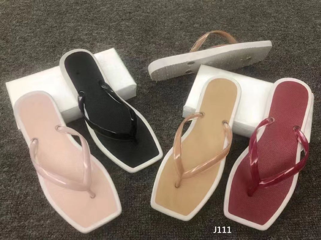 New fashion summer solid color square flip-flops Flat casual flip-flops Women casual casual flip-flops Women thumbnail