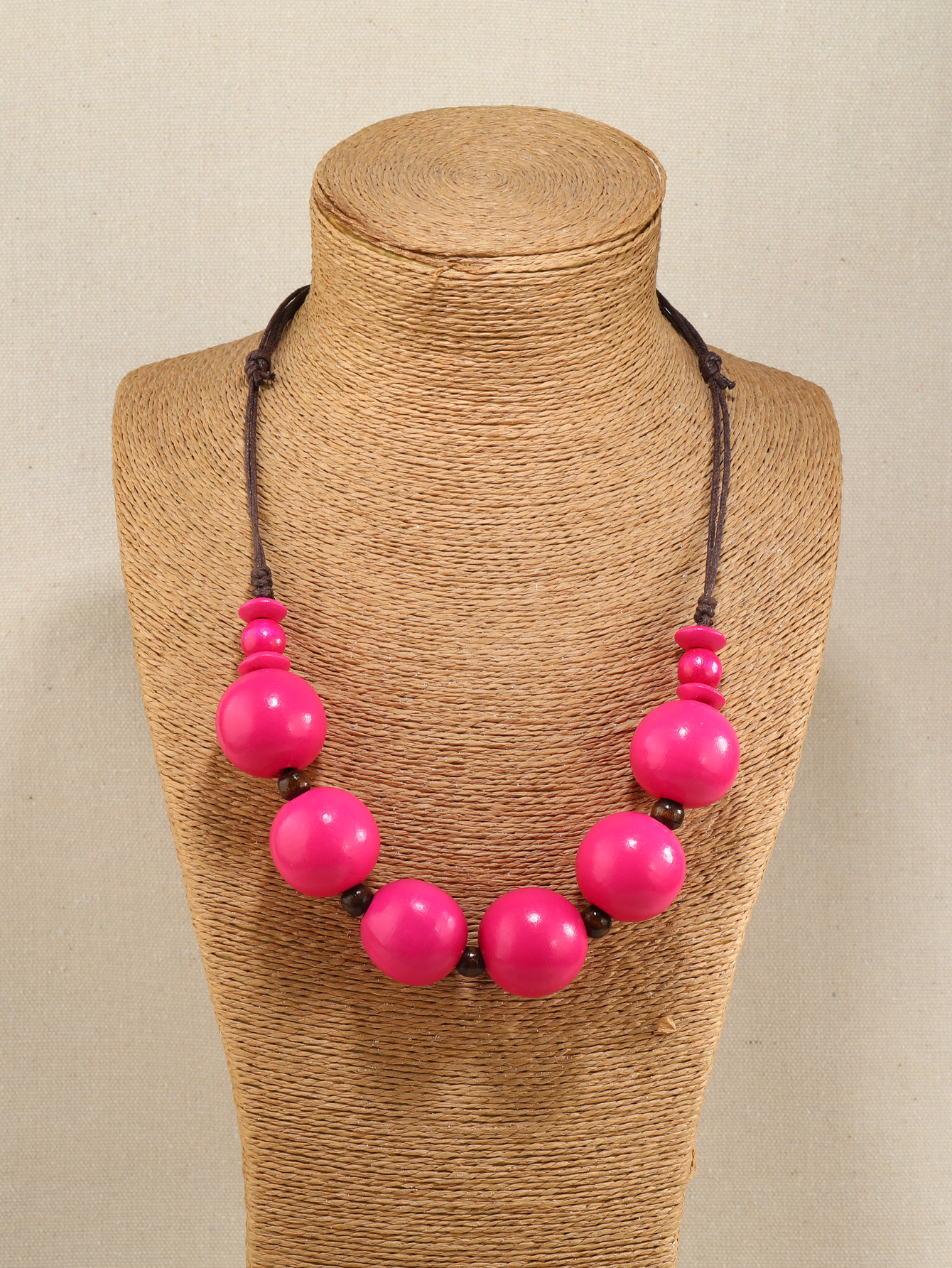 Boho tropical style ethnic style retro handmade coconut shell beaded necklace Fucoir Coir -216