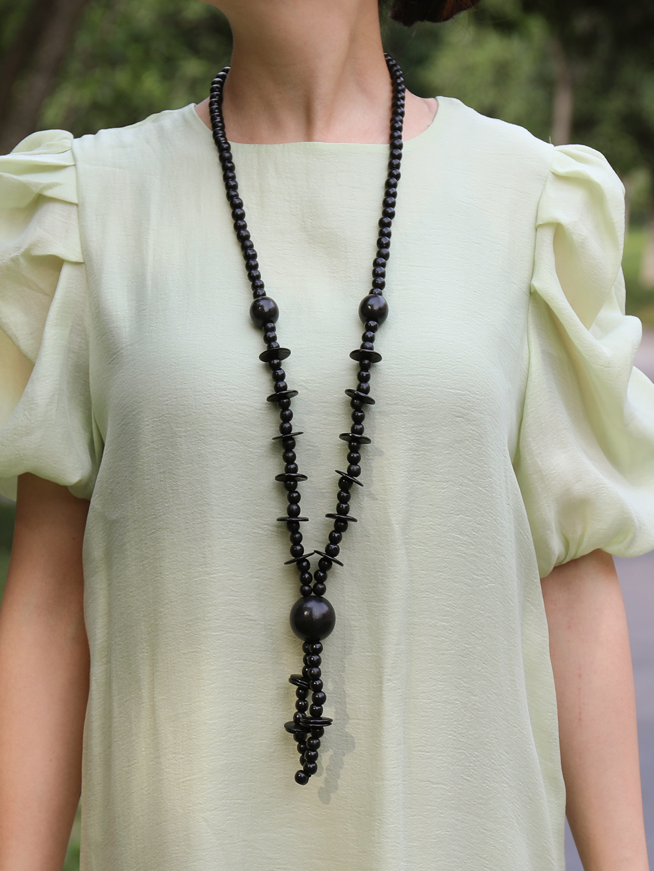 Bohemian tropical style ethnic style retro handmade coconut shell beaded necklace Fucoi-218 thumbnail