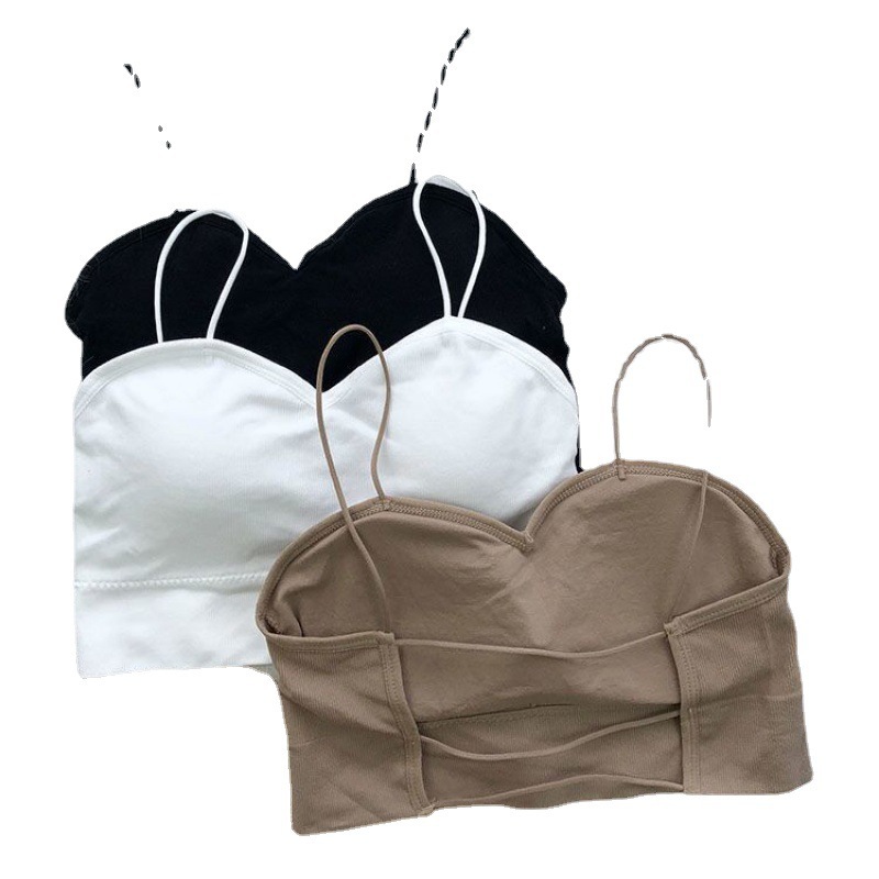 The New Summer Hollowed-Out Bra Girls Gather Together No Underwire Bra Students Anti-Slip Sports Wrap Chest Item Picture