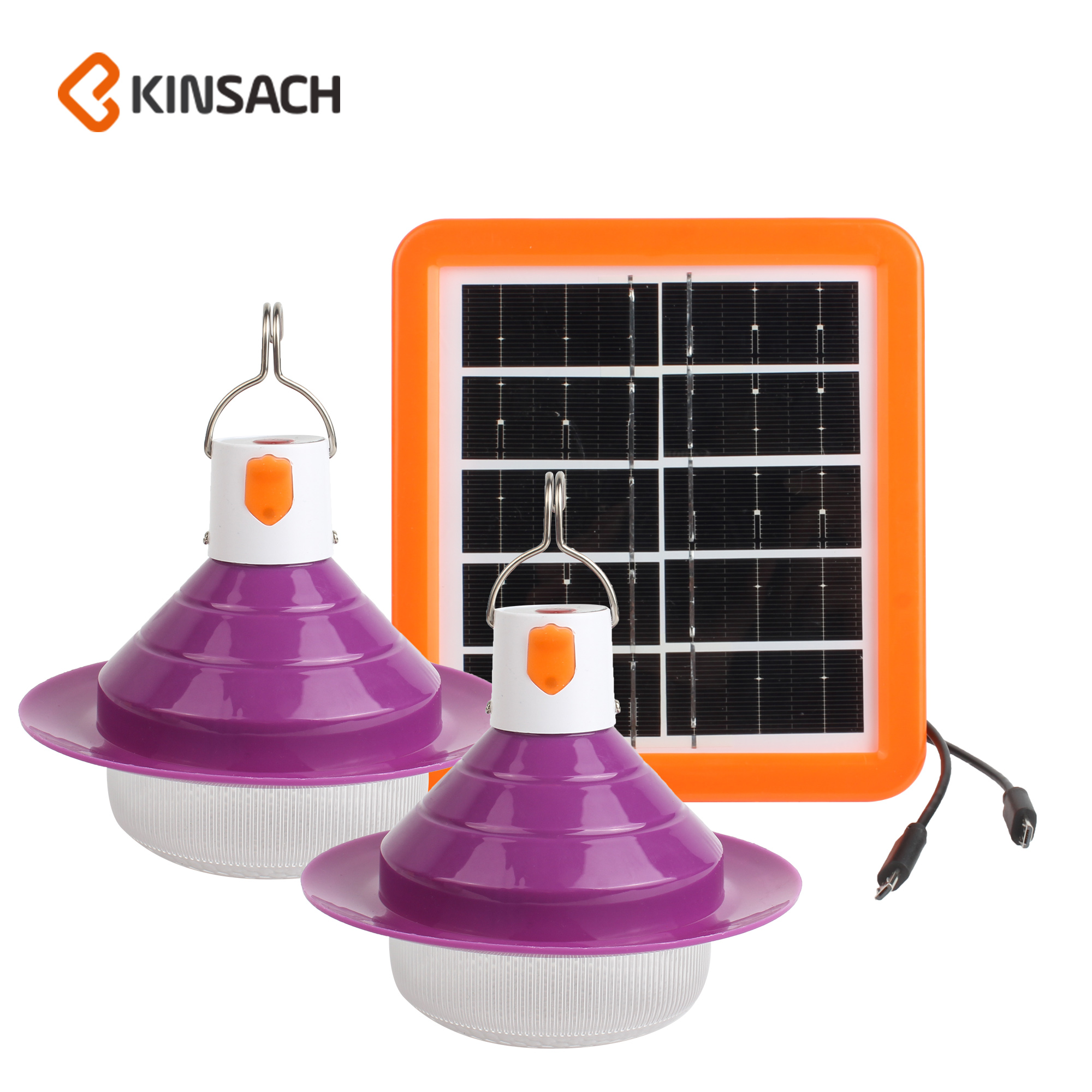 Solar one tow two UFO light bulb bulb solar panel lights