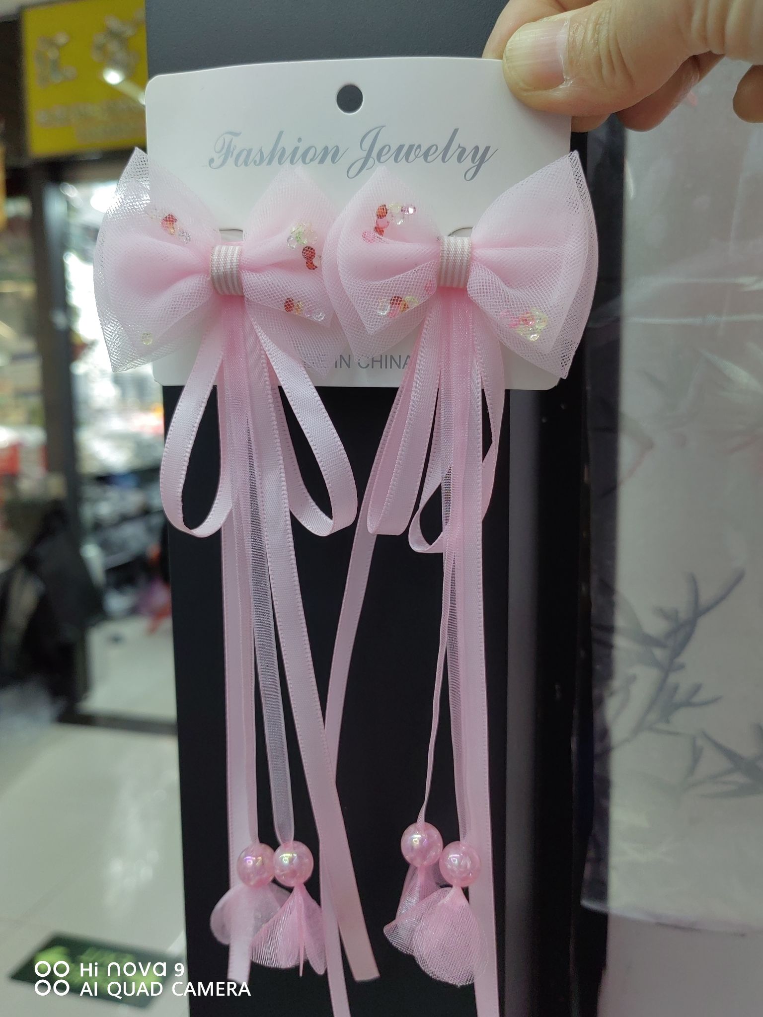 Vintage Children's Hanfu Bow Tie Duck Clip details Picture
