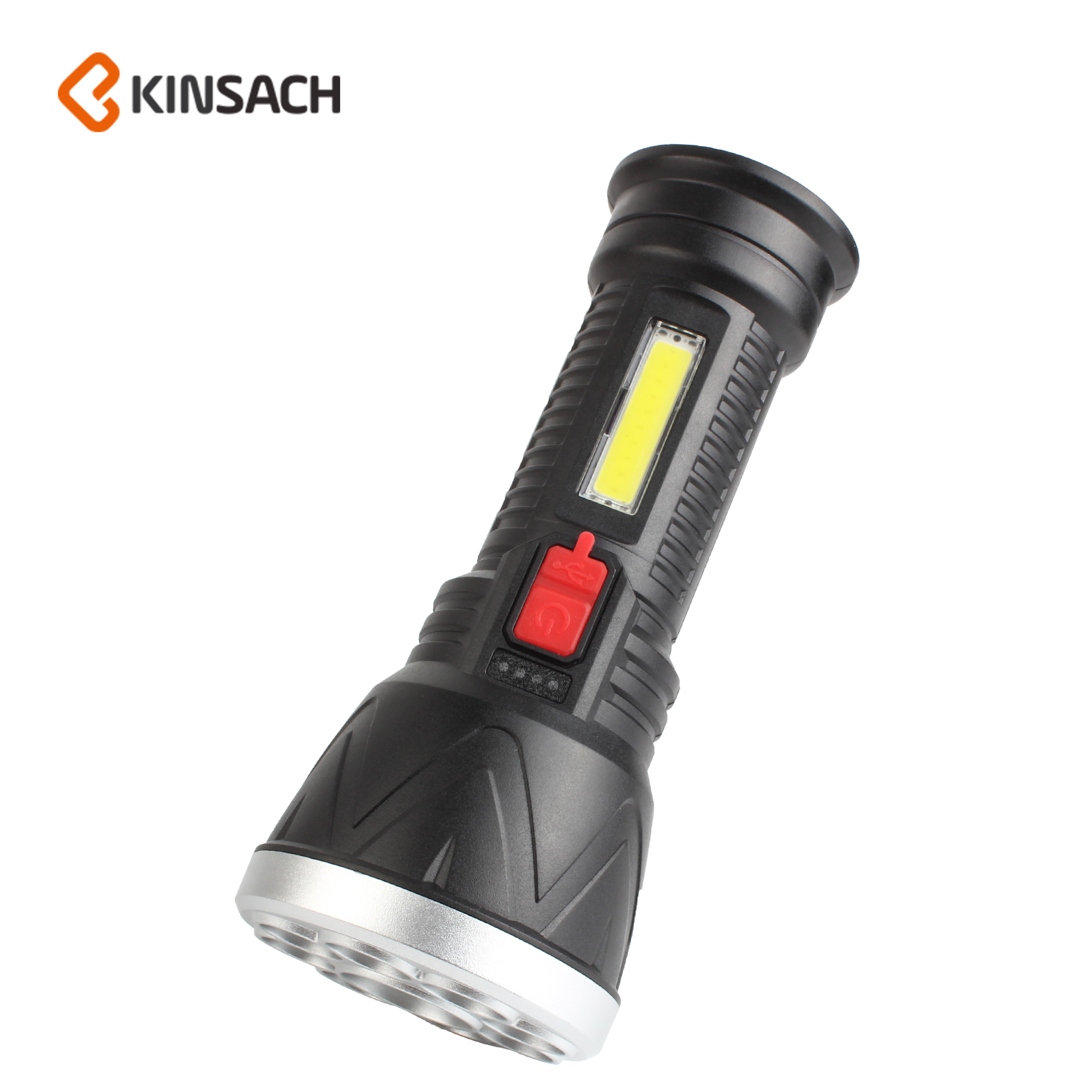 Strong long-range flashlight type-c plastic multi-lamp flashlight