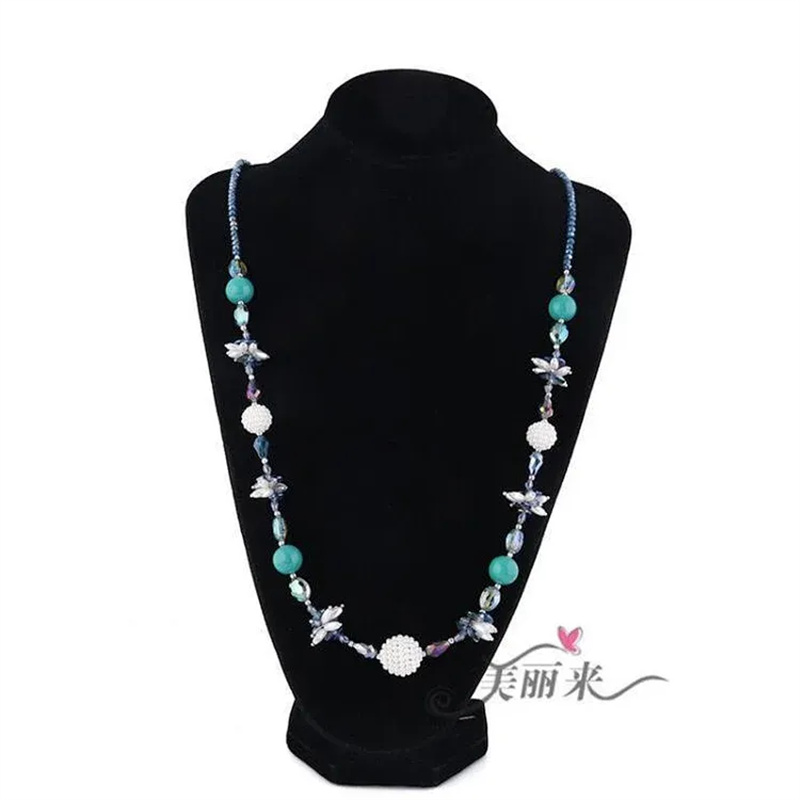 Totem Jewelry Crystal Pearl Agate Beaded Long Necklace Sweater Chain 092 Specification drawing