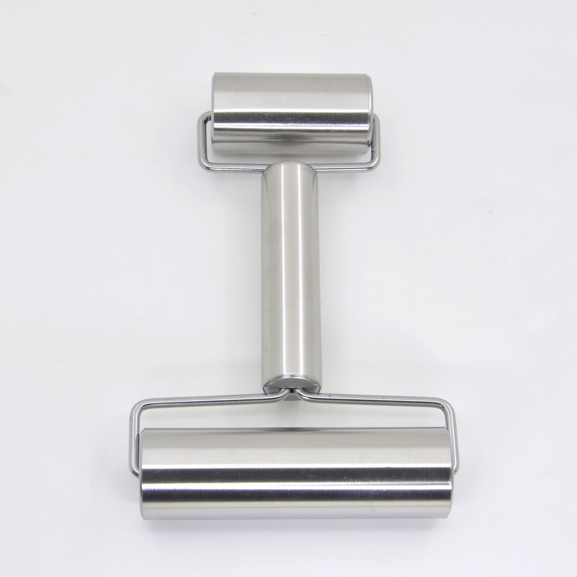 Stainless steel double-ended rolling pin