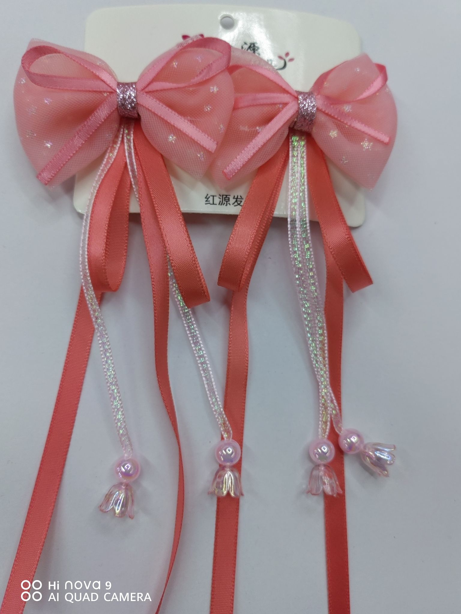 Big Bow Tie Vintage Hair Clip Specification drawing