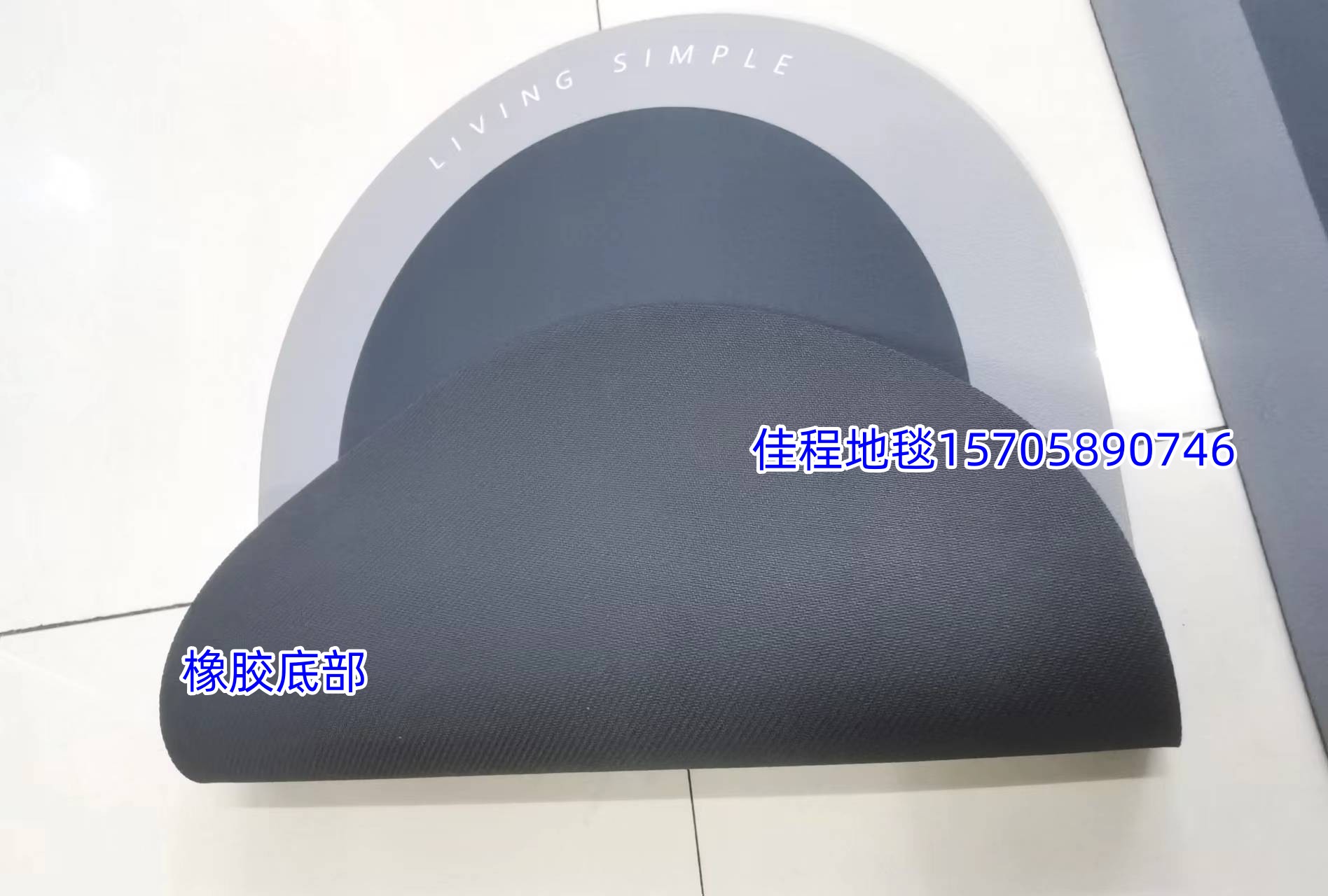 椭圆形软硅藻泥印花地垫地毯厨房垫速干地垫浴室脚垫厨房防滑垫脚垫门垫有多个颜色产品质量好 尺寸38*58+38*118cm详情18