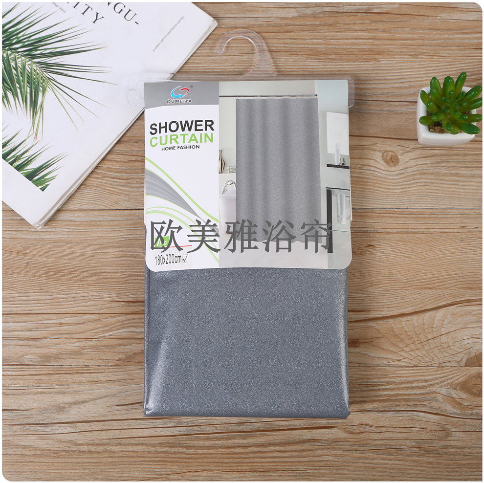 Bathroom shower curtain set Perforation-free toilet tarp toilet mildew resistant partition curtain Shower curtain curtain door curtain New shower curtain details Picture