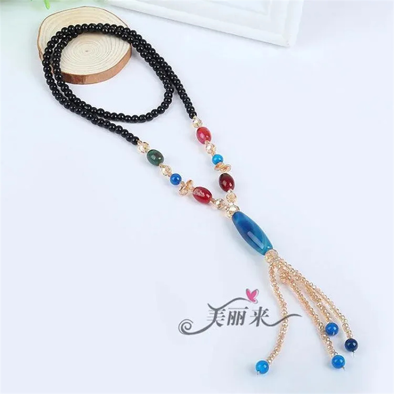 Totem Jewelry Boutique Agate Tube Pendant Necklace Sweater Chain 127 Item Picture