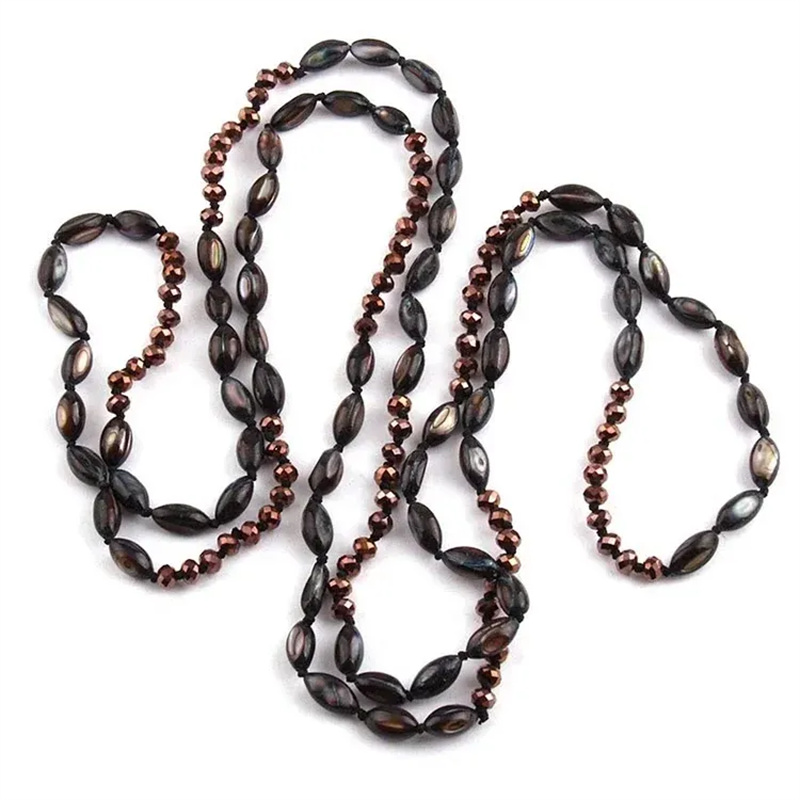 Totem Jewelry Beaded Double Strand Long Necklace Sweater Chain 150 Application Scenario