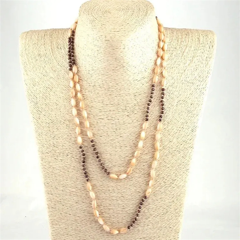 Totem Jewelry Beaded Double Strand Long Necklace Sweater Chain 150