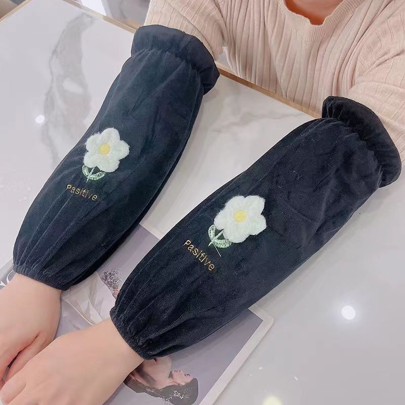 Add Long Sleeves For Women's Autumn And Winter Work Sleeve Anti-Fouling Sleeves Cuff Plush