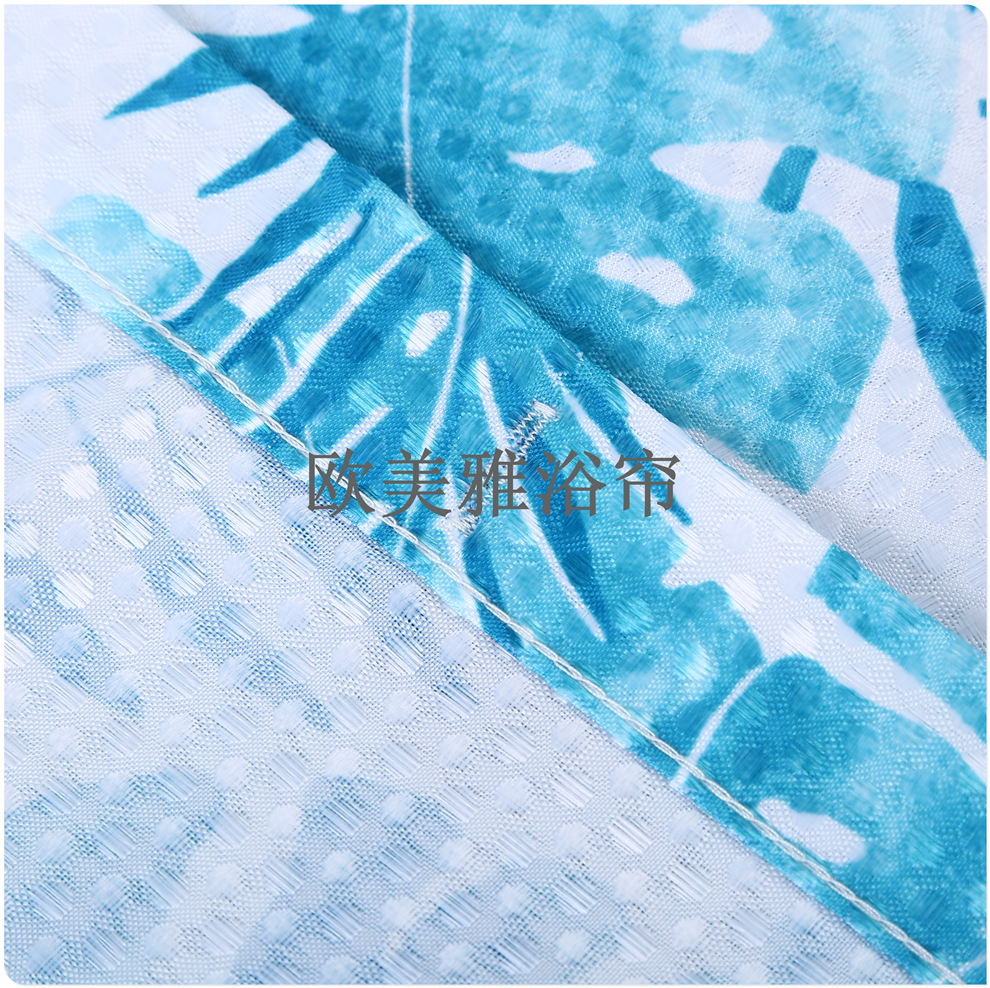 Bathroom shower curtain set Perforation-free toilet tarp toilet mildew resistant partition curtain Shower curtain curtain Door curtain Waffle shower curtain Item Picture