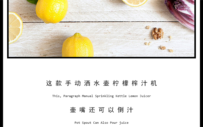 洒水壶榨汁机 lemon juicer 创意洒水壶柠檬榨汁机 彩盒包装详情6