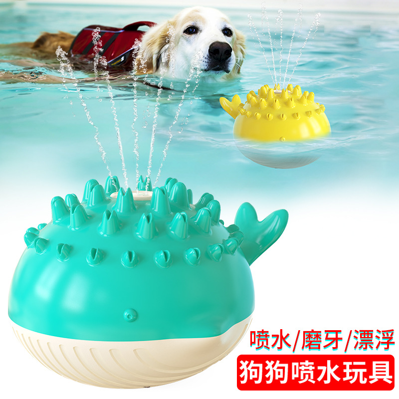 新款宠物用品狗狗小鳄鱼喷水玩具互动磨牙玩具吸引狗狗注意力提升智力漂浮玩具图
