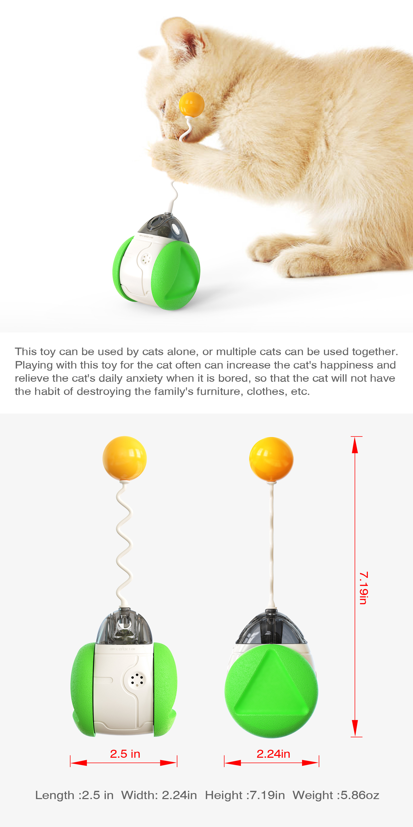 新款宠物用品发声平衡车猫咪自嗨玩具解闷吸引猫咪注意力提高智力猫咪宠物玩具详情12