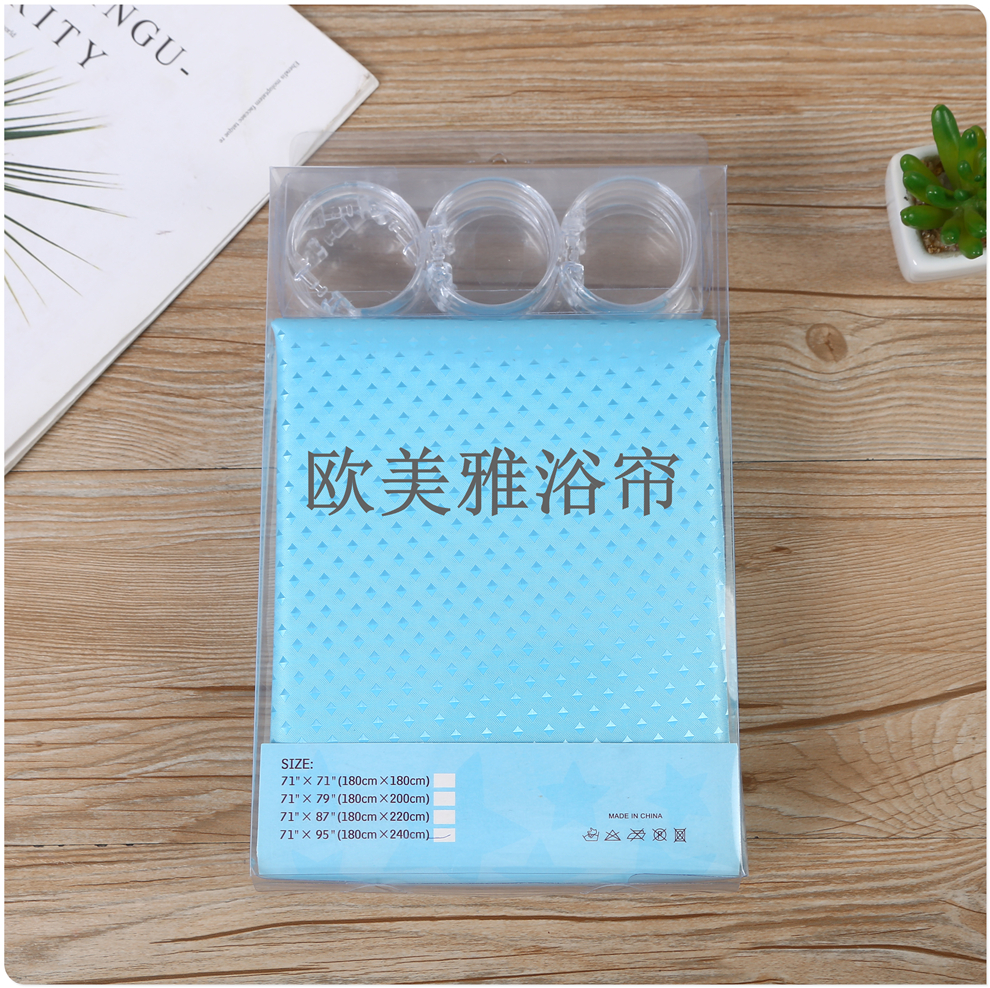 Bathroom shower curtain set Perforation-free toilet tarp toilet mildew resistant partition curtain Shower curtain curtain Door curtain boxed shower curtain Application Scenario