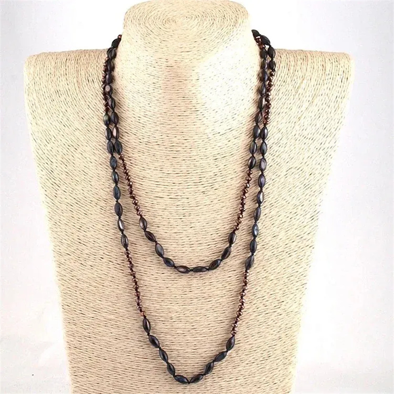 Totem Jewelry Beaded Double Strand Long Necklace Sweater Chain 150 details Picture